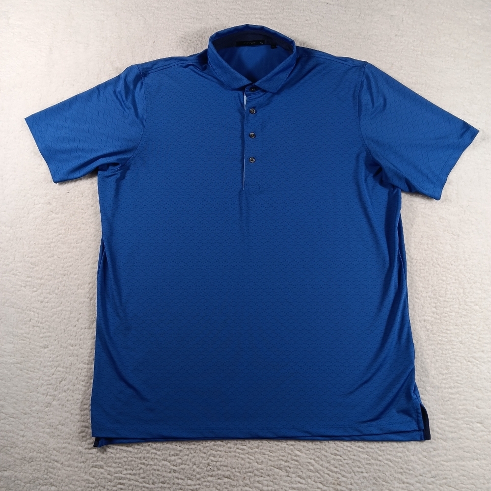 Greyson Shirt Mens XL Blue Rambling Brook Performance Polo Geometric Golf